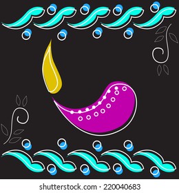 Vector beautiful background of diwali 