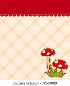 Vector beautiful background with fly-agaric