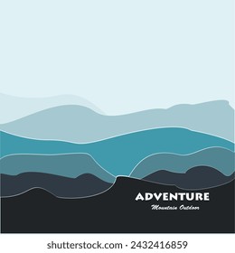 Vector beautiful Background with Mountains
