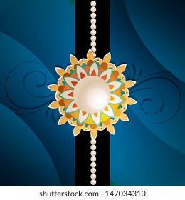 Vector Beautiful background of rakhi on rakshabandhan festival  of hindu