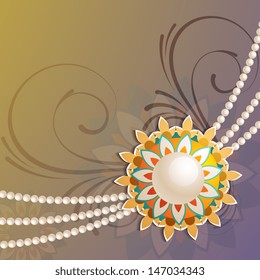 Vector Beautiful background of rakhi on rakshabandhan festival