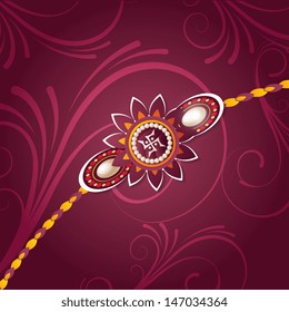 Vector Beautiful background of rakhi on rakshabandhan
