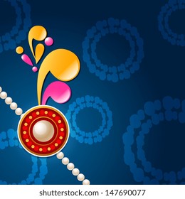 Vector Beautiful background of rakhi on rakshabandhan