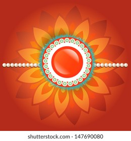 Vector Beautiful background of rakhi on rakshabandhan festival of hindu 