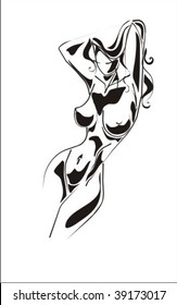 VECTOR The beautiful bared woman