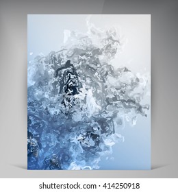 Vector Beautiful Blue Flyer. Template flyers design. Business brochure