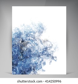 Vector Beautiful Blue Flyer. Template flyers design. Business brochure