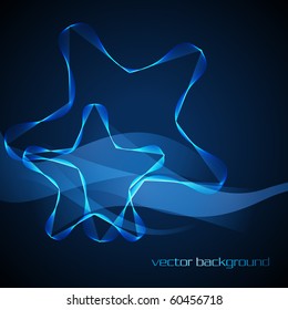 Vektorschöner blauer Stern auf Neonenaussehen