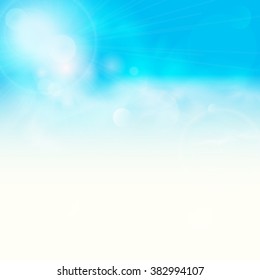Vector beautiful blue sky background.