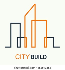 Vector of beautiful buildings logo symbol or icon