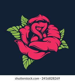 vector de hermosas rosas encantadoras con un color rojo ruborizante