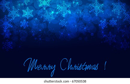 Vector beautiful Christmas background with bokeh lights