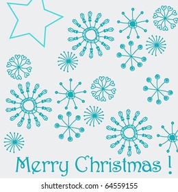 Vector beautiful Christmas background with snowflakes