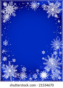 vector of beautiful Christmas dark blue frame