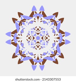 vector beautiful circle mandala flower pattern hand art for wall decoration, invitation card, fabric