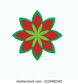 Vector Beautiful Colored Contour Floral Design