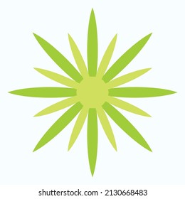 Vector Beautiful Colored Contour Flower Design
