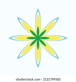 Vector Beautiful Colored Flower Design