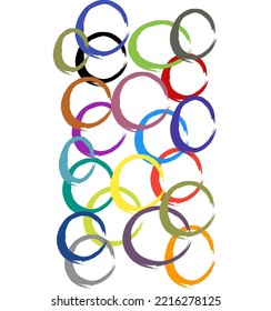 vector of beautiful colorful circles on white background