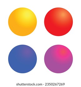 Vector beautiful colorful circles set.