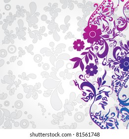Vector beautiful colorful floral background illustration