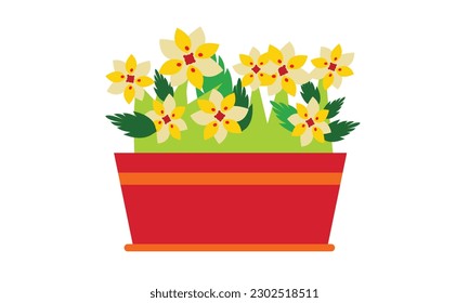 Vector of beautiful colorful flowers for decoration.