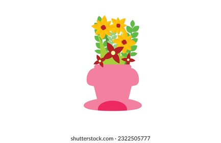 Vector of beautiful colorful flowers for decoration.