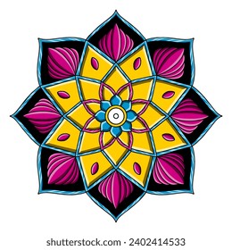 vector beautiful colorful mandala design