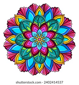 vector beautiful colorful mandala design