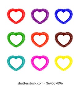 The vector of beautiful colors heart