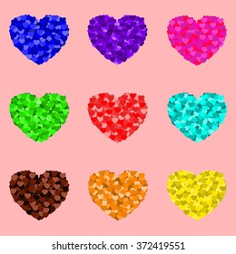 The vector of beautiful colors heart