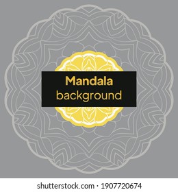 Vector Beautiful Contour Flower Mandala. Vector illustration