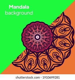 Vector Beautiful Contour Flower Mandala. Vector illustration