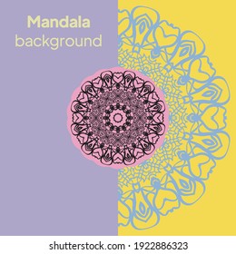 Vector Beautiful Contour Flower Mandala. Vector illustration