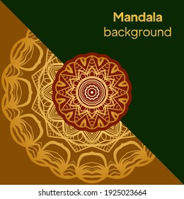 Vector Beautiful Contour Flower Mandala. Vector illustration
