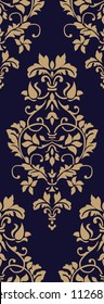 Vector beautiful damask pattern. Royal pattern with floral ornament. Seamless wallpaper with a damask pattern. Vector illustration.