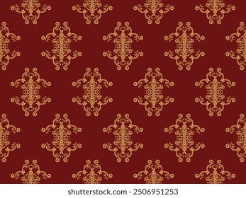 Vector beautiful damask pattern. Royal pattern with floral ornament. Seamless wallpaper with a damask pattern. Vector illustration. Vector damask pattern,damask ornament for wallpapers, textile, wrapp