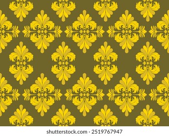 Vector beautiful damask pattern. Royal pattern with floral ornament. Seamless wallpaper with a damask pattern. Vector illustration. Vector damask pattern,damask ornament for wallpapers, textile, wrapp