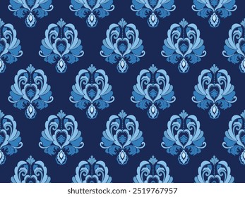 Vector beautiful damask pattern. Royal pattern with floral ornament. Seamless wallpaper with a damask pattern. Vector illustration. Vector damask pattern,damask ornament for wallpapers, textile, wrapp