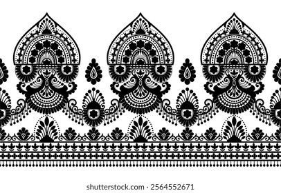 Vector beautiful damask pattern. Royal pattern with floral ornament Wallpaper with a damask pattern.