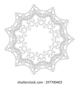 Vector Beautiful Deco Black Mandala. 10 eps