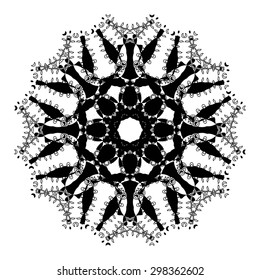Vector Beautiful Deco Black Mandala. 10 eps