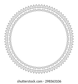 Vector Beautiful Deco Black Mandala. 10 eps