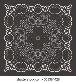 Vector Beautiful Deco Black Mandala. 10 eps