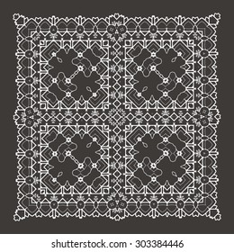 Vector Beautiful Deco Black Mandala. 10 eps