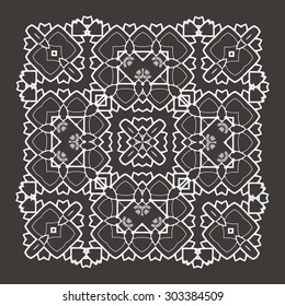 Vector Beautiful Deco Black Mandala. 10 eps