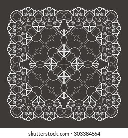Vector Beautiful Deco Black Mandala. 10 eps