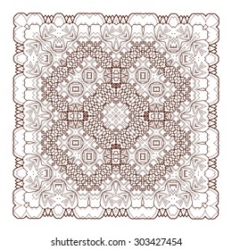 Vector Beautiful Deco Black Mandala. 10 eps