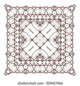 Vector Beautiful Deco Black Mandala. 10 eps