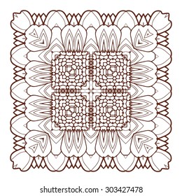 Vector Beautiful Deco Black Mandala. 10 eps